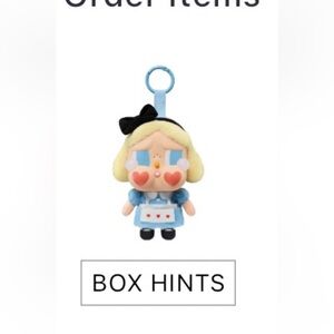 Pop Mart Cry Baby Crying Again She’s Alice vinyl face plush pendant